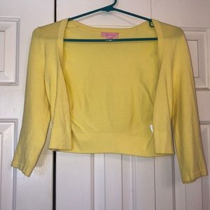 PRICE DROP Lilly Pulitzer S yellow crop cardigan